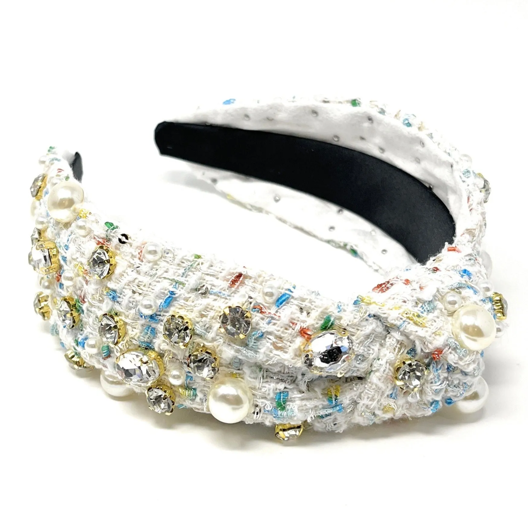 Eira Jeweled Pearl Knot Headband