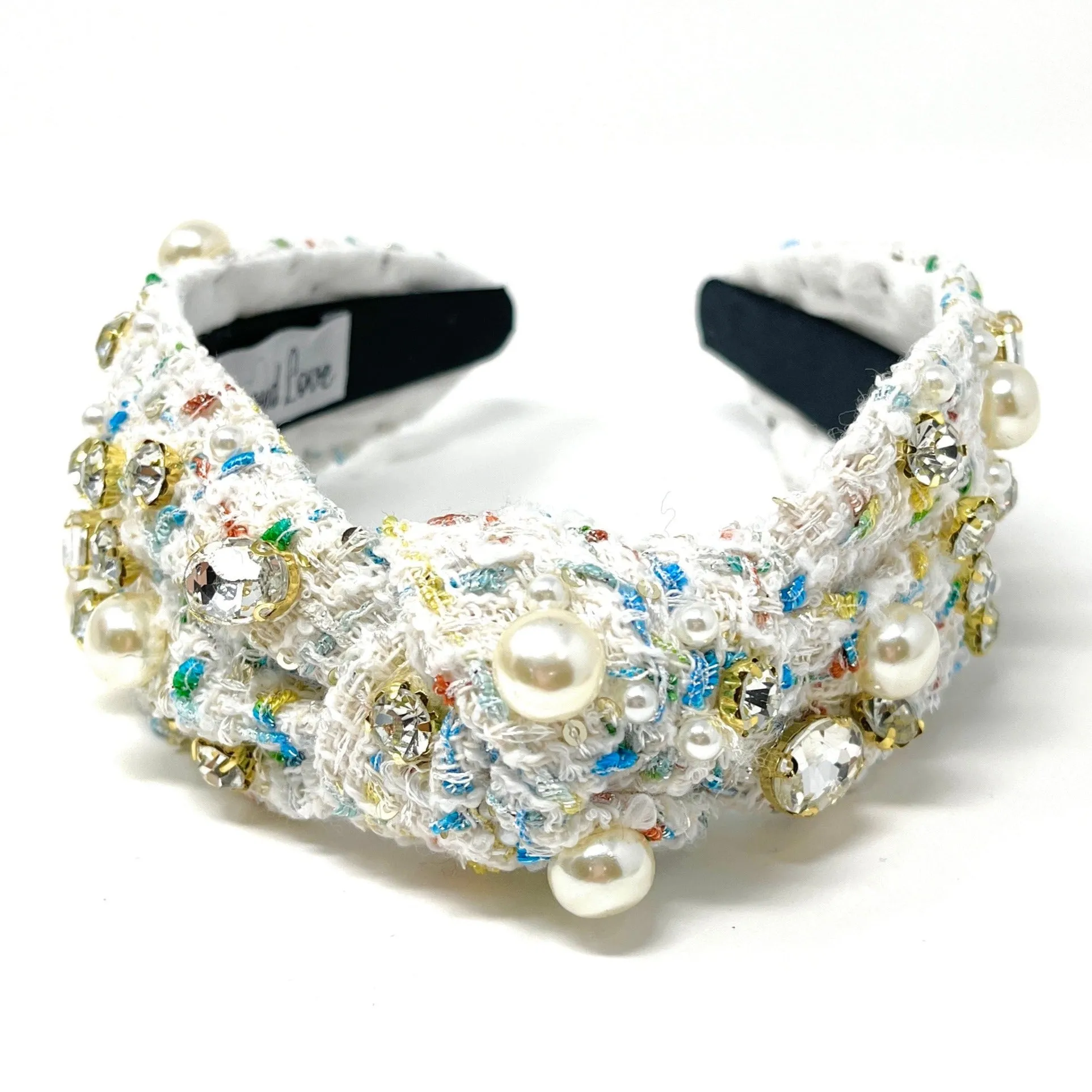 Eira Jeweled Pearl Knot Headband