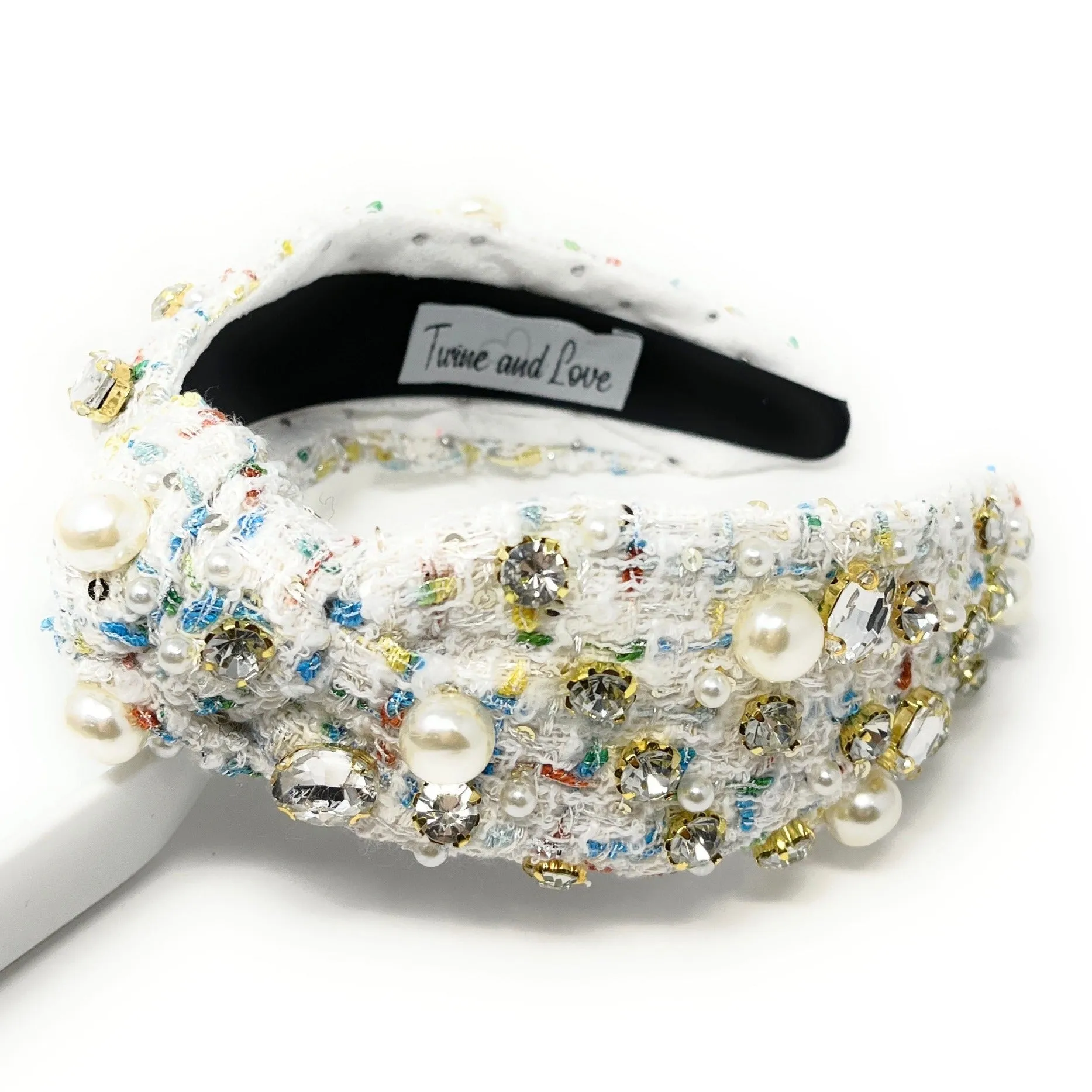 Eira Jeweled Pearl Knot Headband