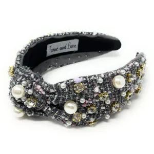 Eira Jeweled Pearl Knot Headband