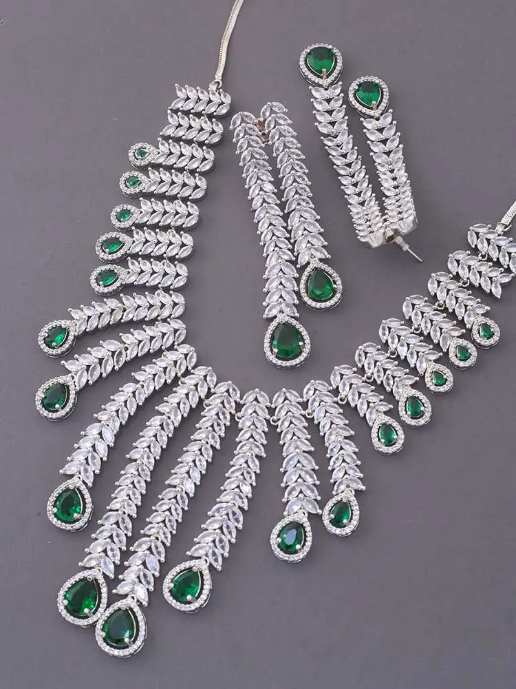 Emerald Aafiyah Zirconia Jewellery Set