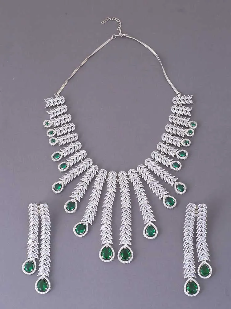 Emerald Aafiyah Zirconia Jewellery Set