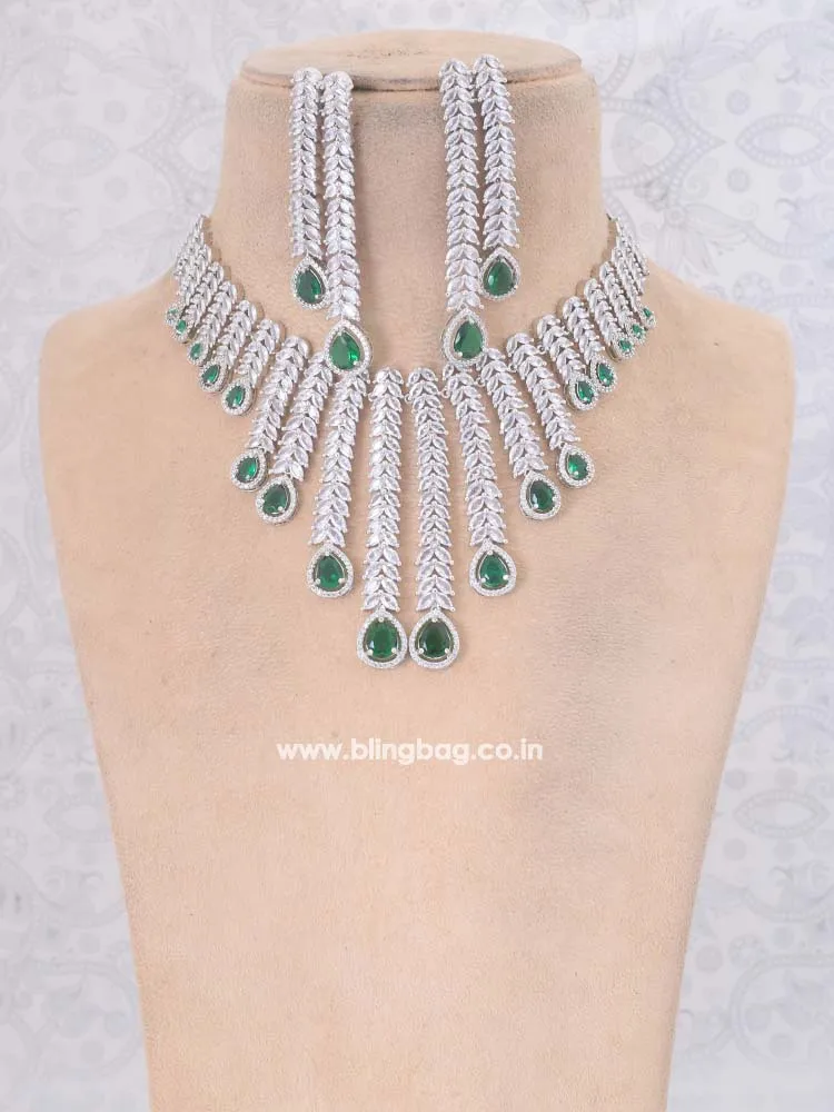 Emerald Aafiyah Zirconia Jewellery Set
