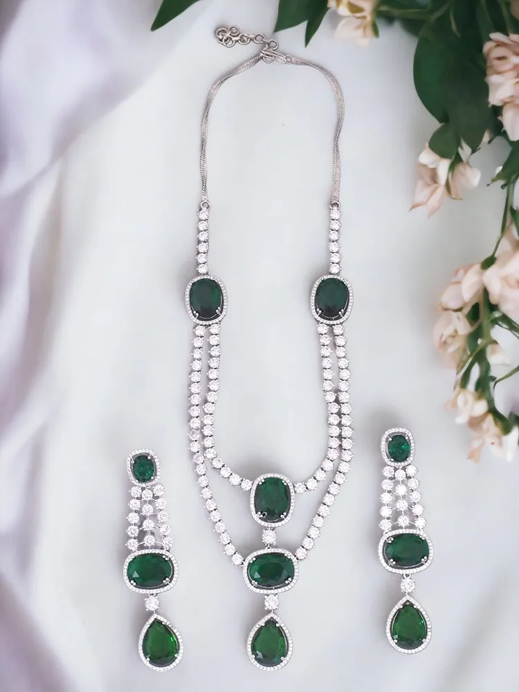 Emerald  Bethany Zirconia Jewellery Set