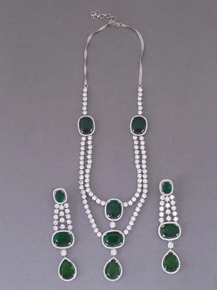 Emerald  Bethany Zirconia Jewellery Set