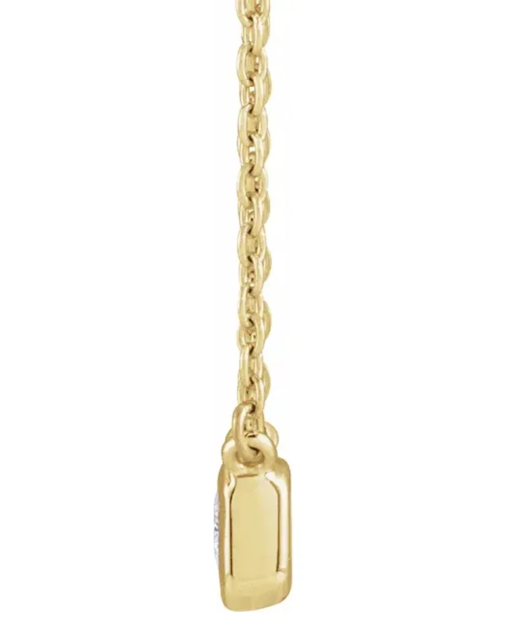 Emerald Cut Bezel-Set Necklace