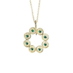 Emerald Flower Necklace