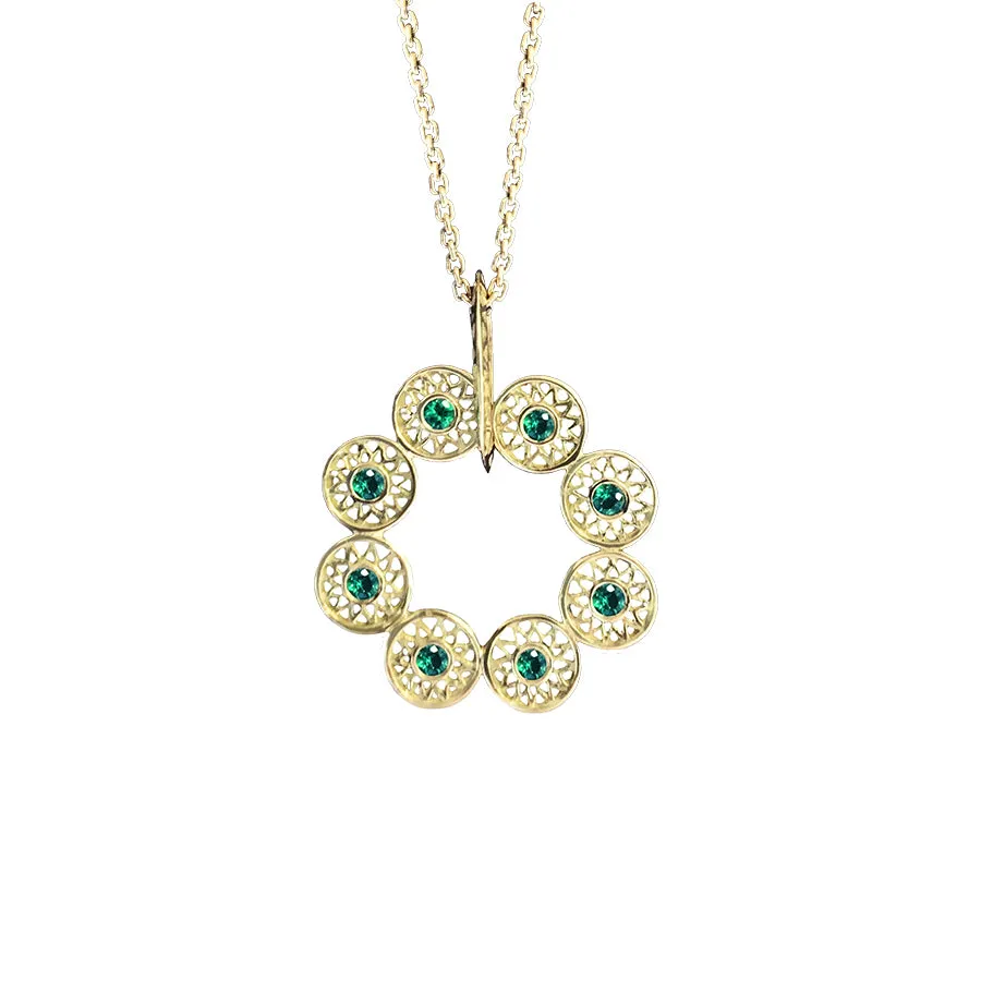Emerald Flower Necklace