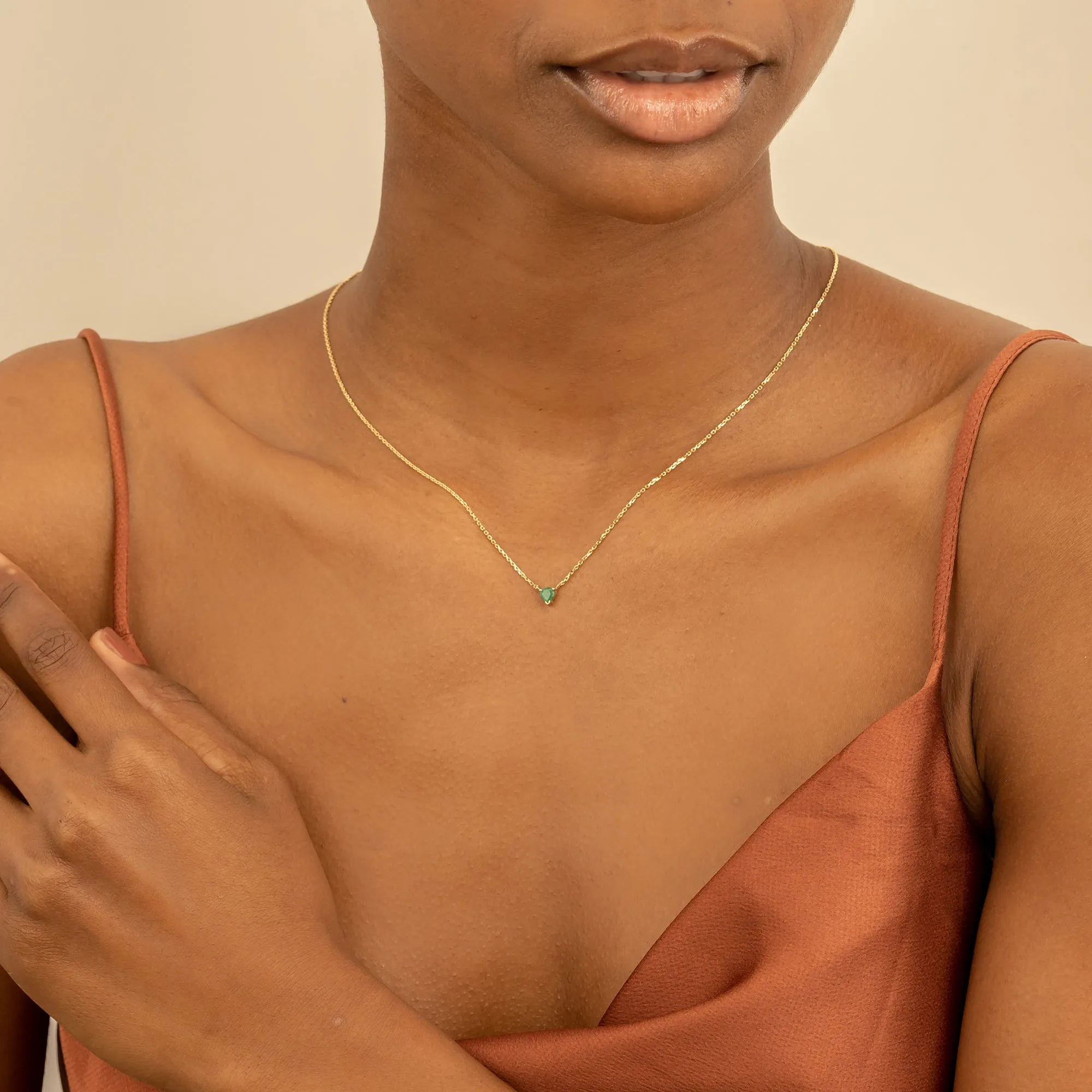 Emerald Heart Necklace, Corin