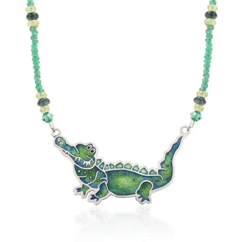Enamel Limited Edition Alligator Necklace