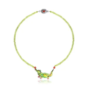 Enamel Limited Edition Alligator Necklace