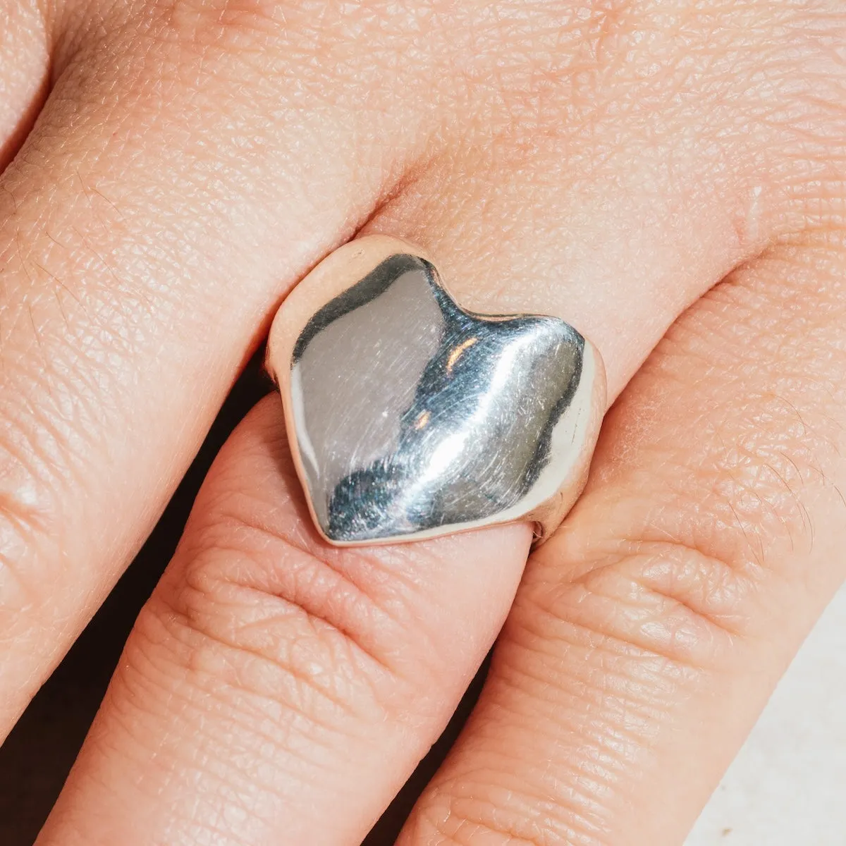 Eros Silver Heart Ring