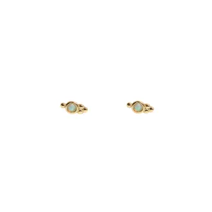 Fire Opal Tri Ball Studs