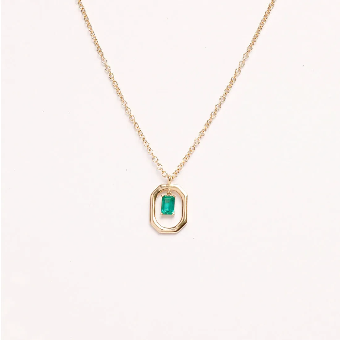 Floating Emerald Necklace