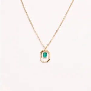 Floating Emerald Necklace
