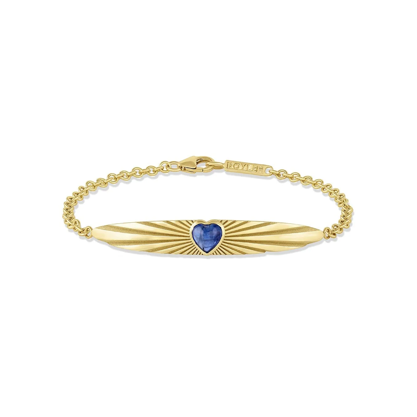 Fluted Gemstone ID Bracelet