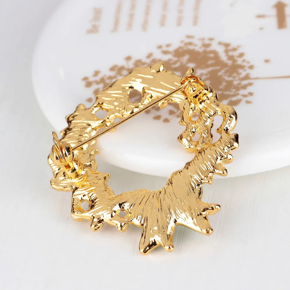 Full Rhinestone Christmas Brooches