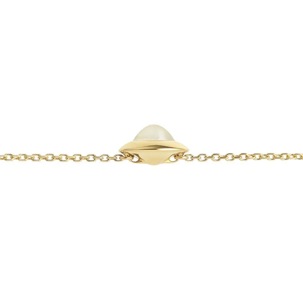 Gems of Cosmo 18K Gold Bracelet w. Moonstone