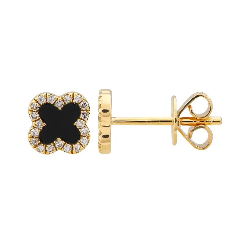 Gemstone Clover Earrings