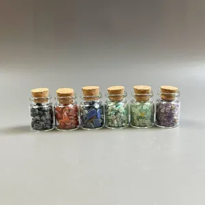 Gemstone Crystal Wishing Bottle Set of Six 5mls - Set 5