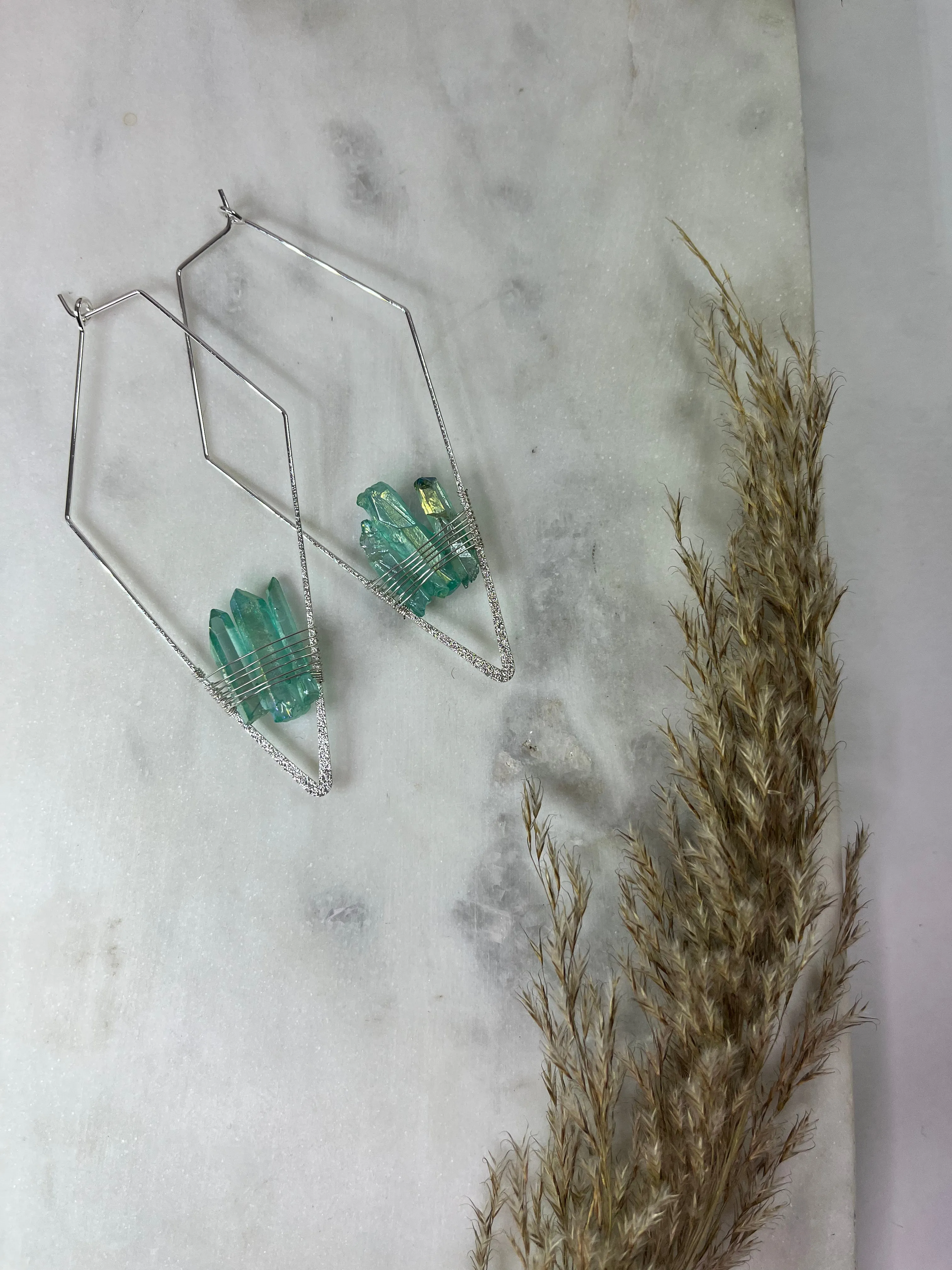 Geometric Gemstone Earrings
