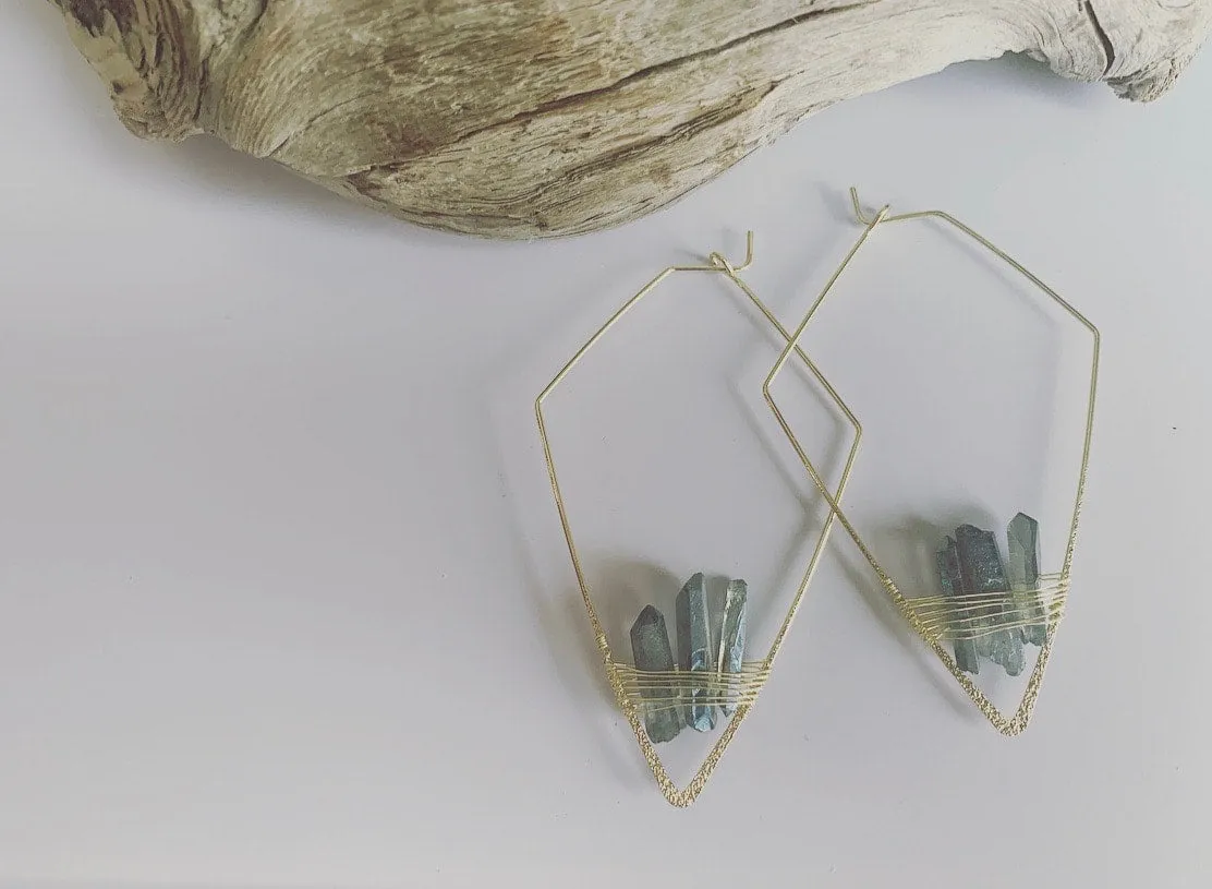 Geometric Gemstone Earrings