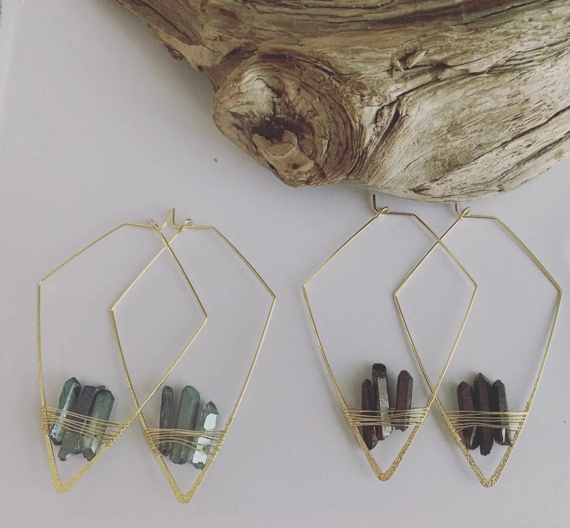 Geometric Gemstone Earrings