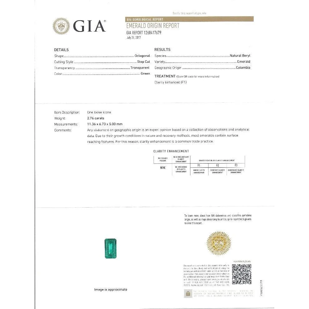 GIA & GRS Certified Natural Muzo Vivid Green Colombian Emerald Pendant Necklace with Diamonds  in 18K Gold