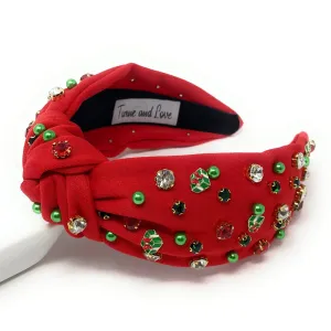 Gift Charm Jeweled Knot Headband