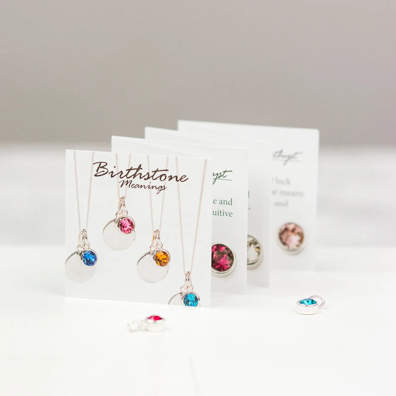 Gold Heart Birthstone Necklace
