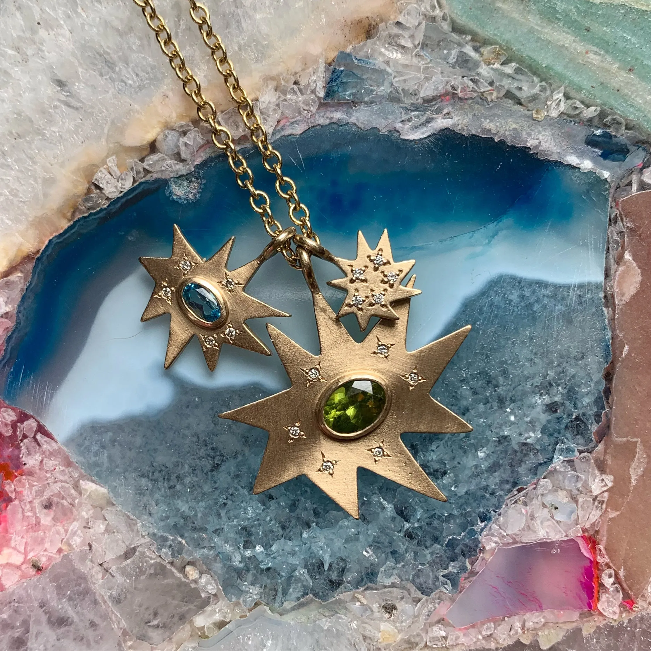 Gold KAPOW! Cluster Charm Necklace