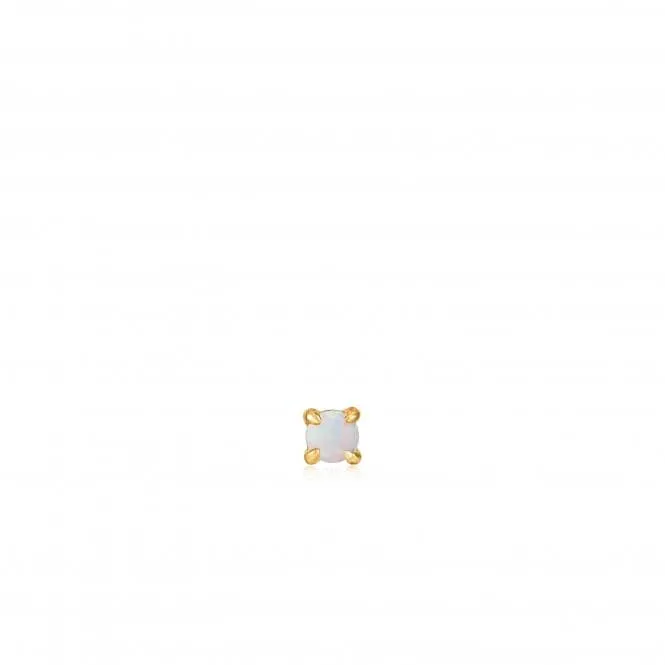 Gold Kyoto Opal Cabochon Single Stud Earring E034-01G