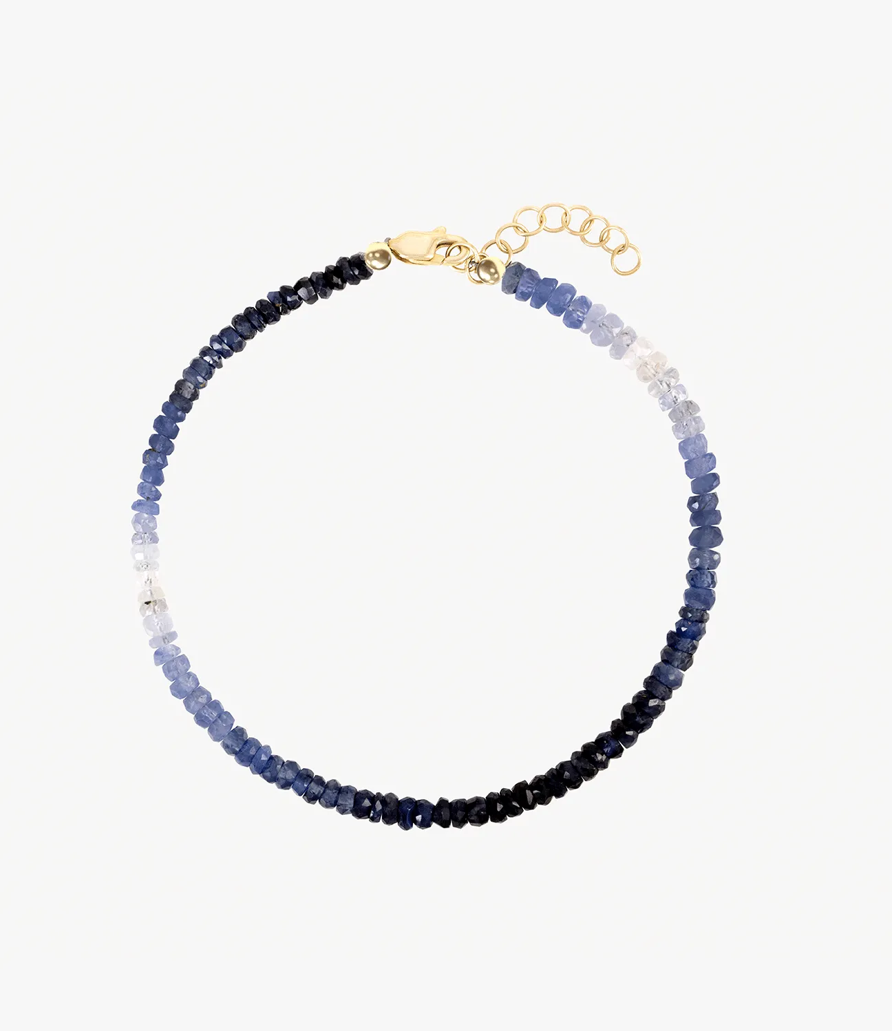 Graduated Blue Sapphire Beaded Bracelet