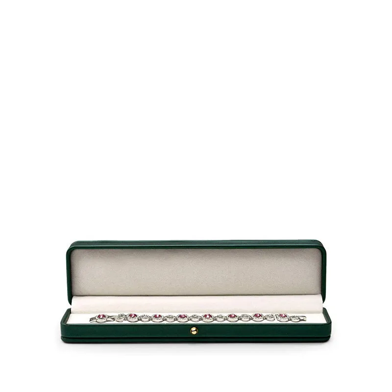 Green PU Leather Bracelet Chain Gift Box H068