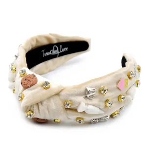 Hand Sewn Baking Love Jeweled Knot Headband