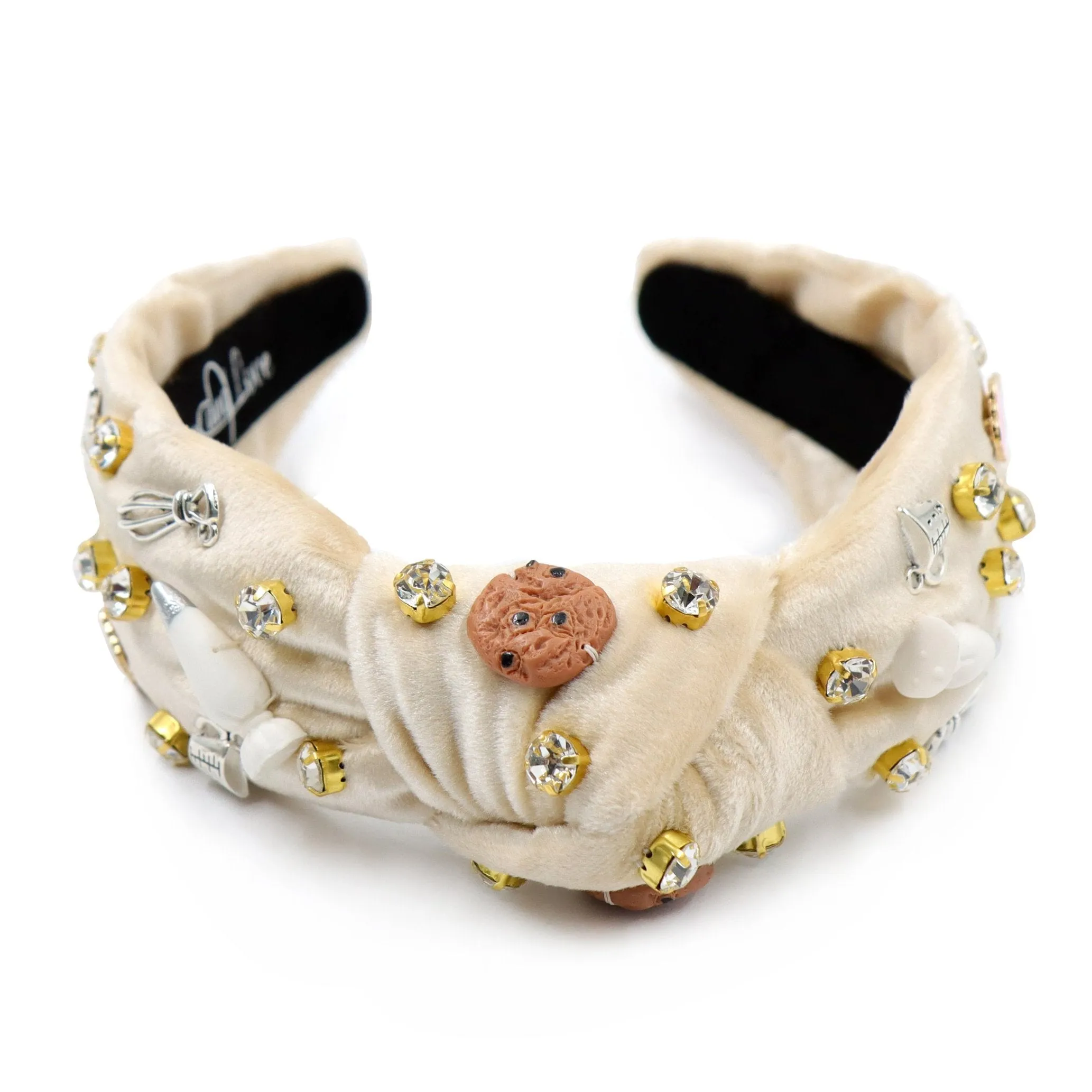 Hand Sewn Baking Love Jeweled Knot Headband