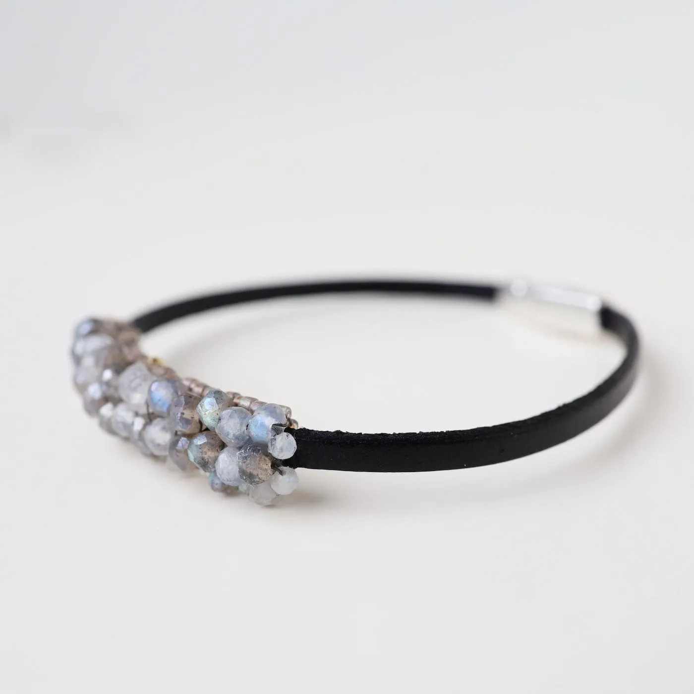 Hand Stiched mix of Mystic Labradorite and Moonstone