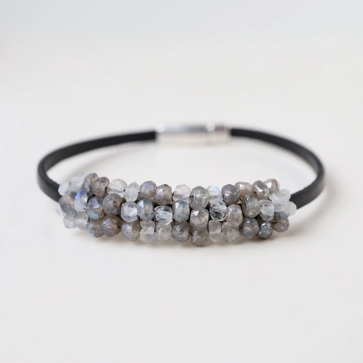 Hand Stiched mix of Mystic Labradorite and Moonstone