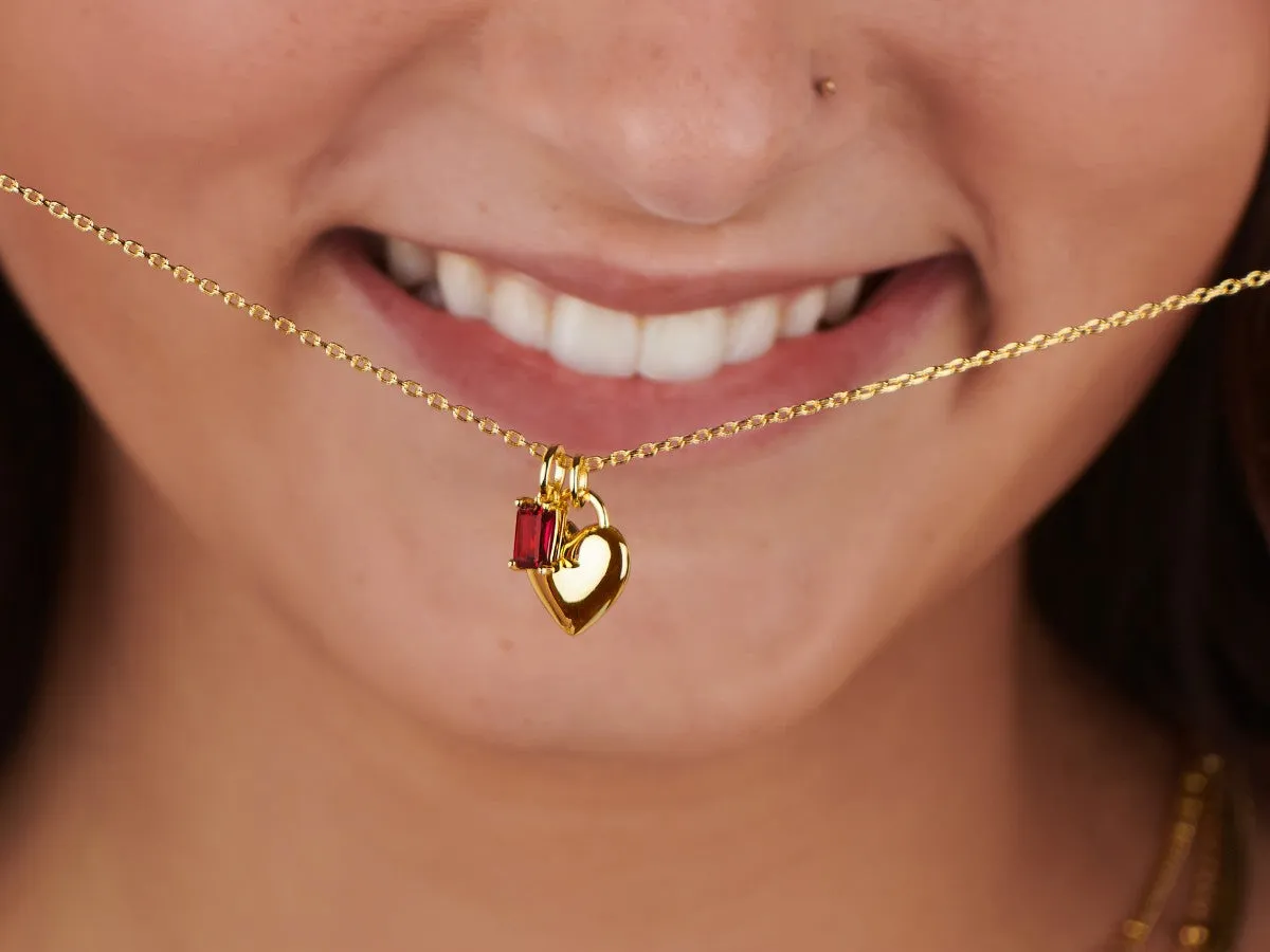 Heart Birthstone Necklace