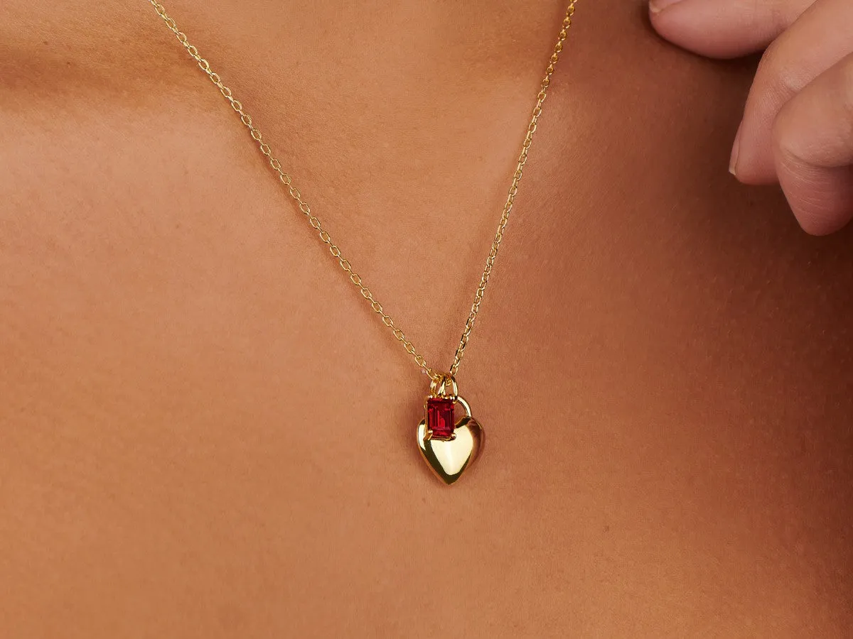 Heart Birthstone Necklace