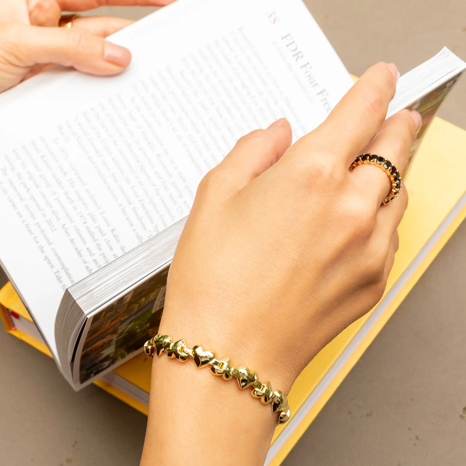 Heart Link Chain Bracelet