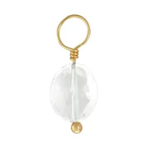 Heather B. Moore Clear Quartz Faceted Flat Gemstone