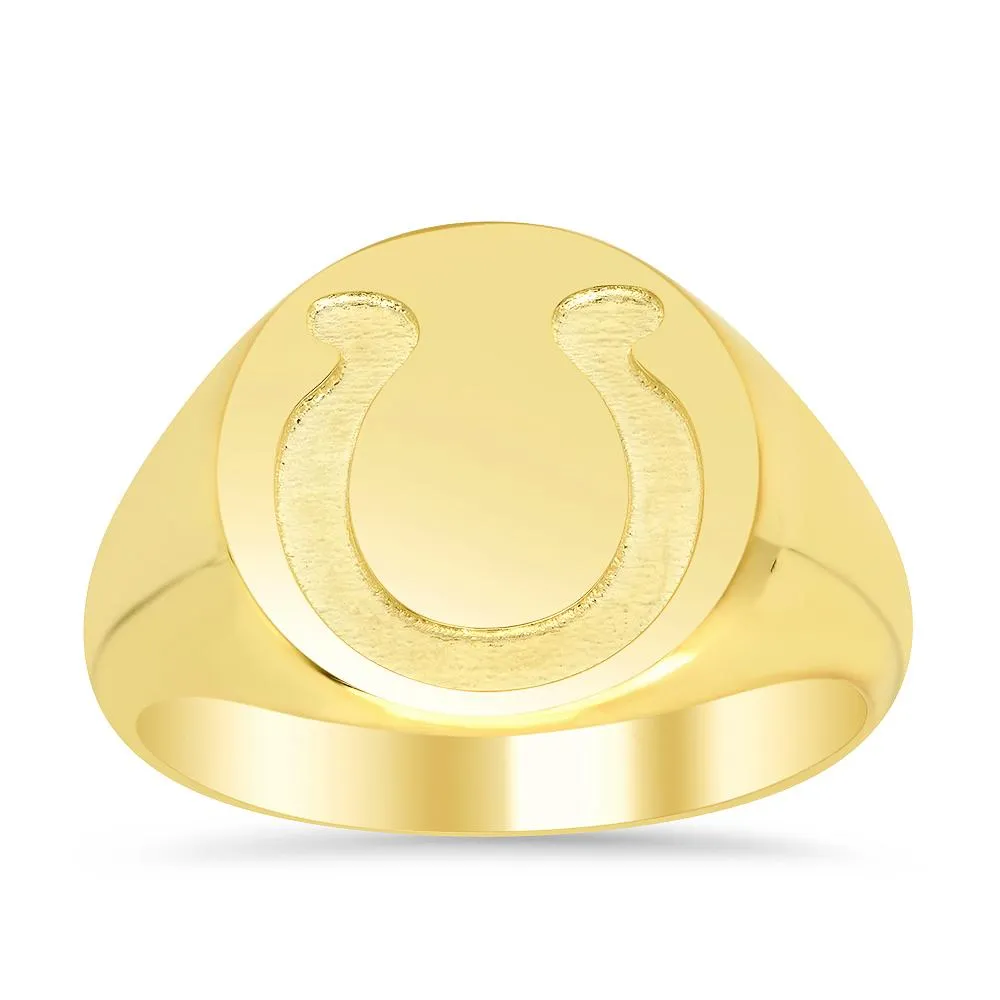 Horseshoe Signet Ring for Men
