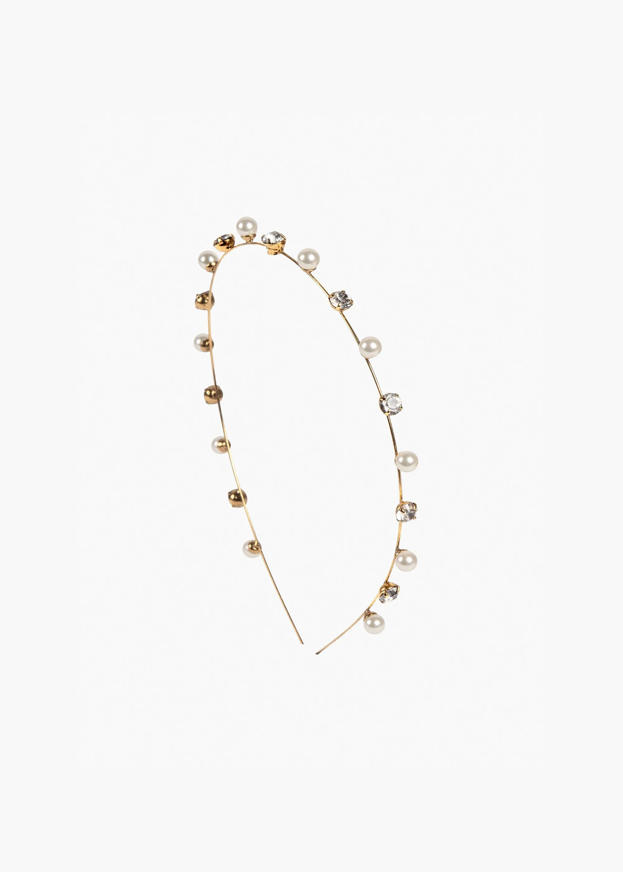 Ines Headband -- Crystal Antique Gold