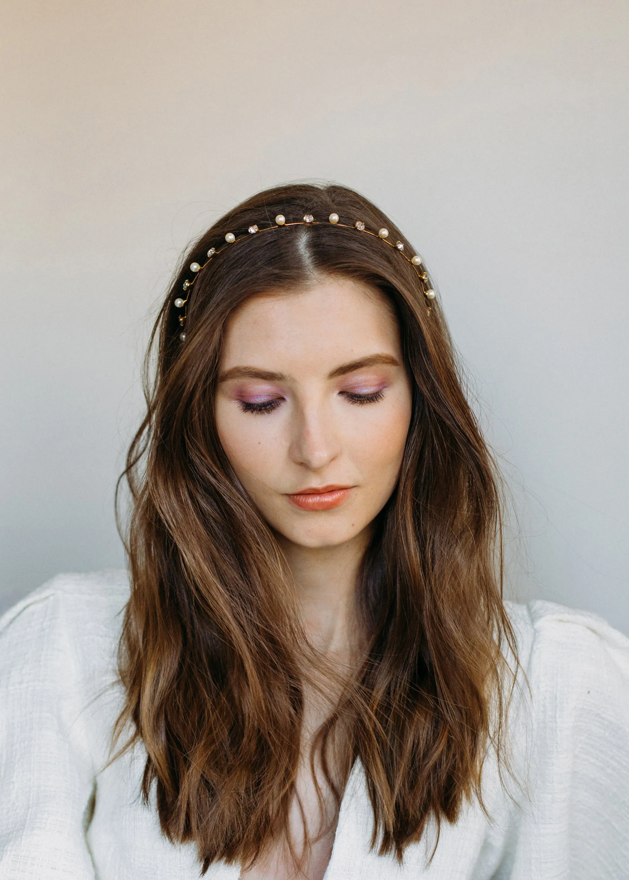 Ines Headband -- Crystal Antique Gold