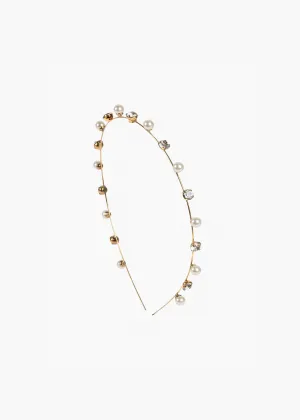 Ines Headband -- Crystal Antique Gold