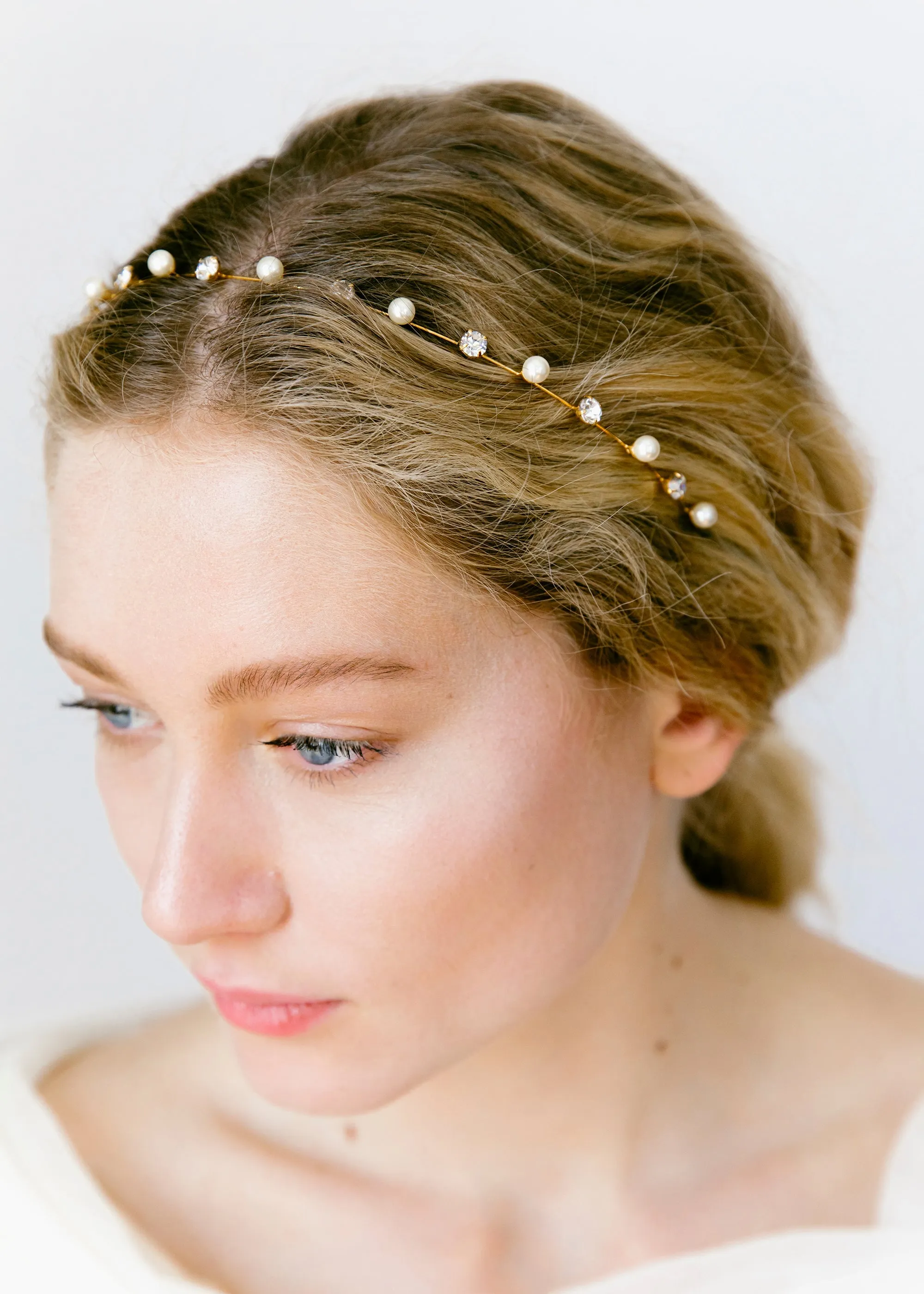 Ines Headband -- Crystal Antique Gold