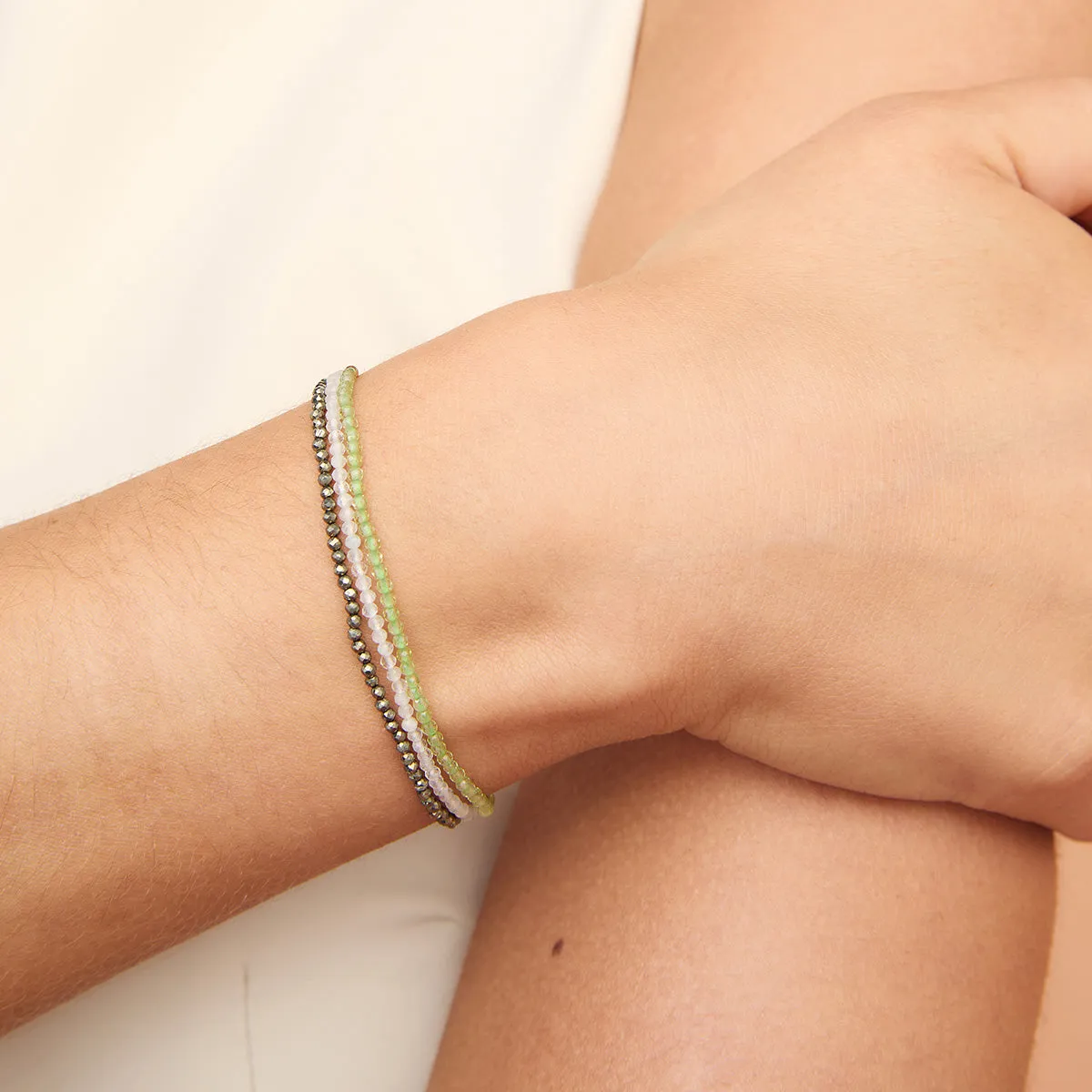 Ironstone Gemstone Bracelet in 9k White Gold
