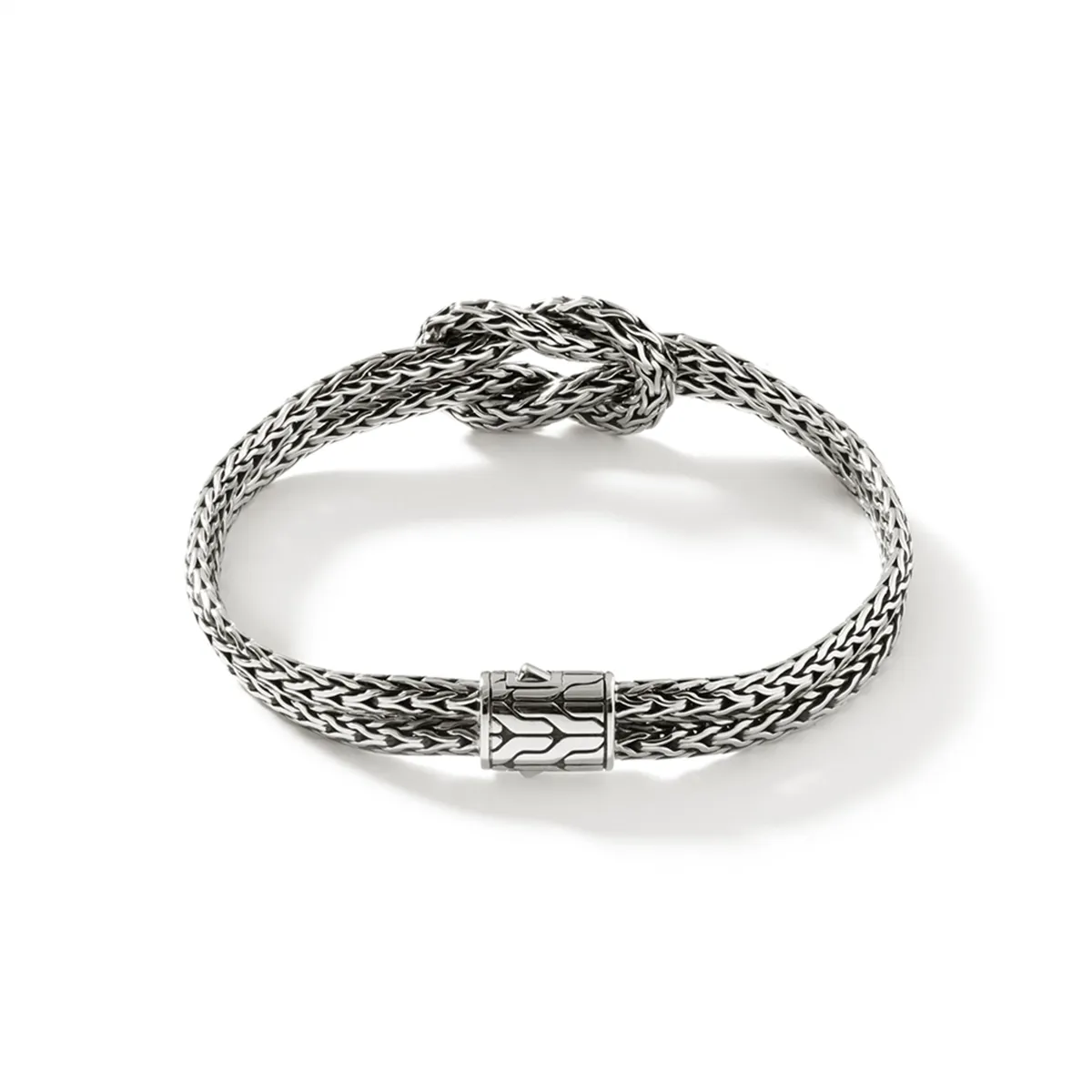 John Hardy Classic Chain Sterling Silver Manah 3.5mm Slim Chain Double Row Bracelet