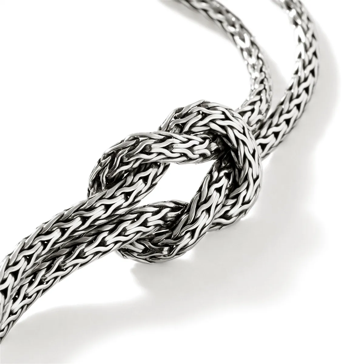 John Hardy Classic Chain Sterling Silver Manah 3.5mm Slim Chain Double Row Bracelet